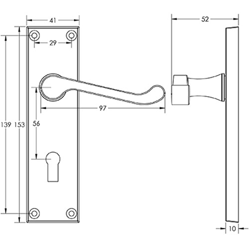 Victorian Scroll Technical Drawing