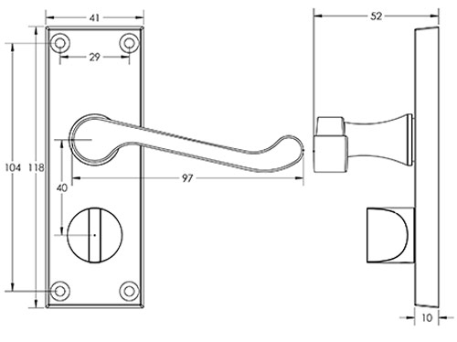 Victorian Scroll Technical Drawing