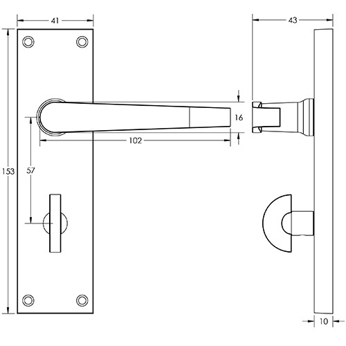 Frelan Hardware - Victorian Straight Door Handles on Backplate ...