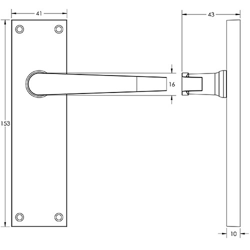 Victorian Straight Technical Drawing