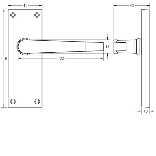 Victorian Straight Technical Drawing